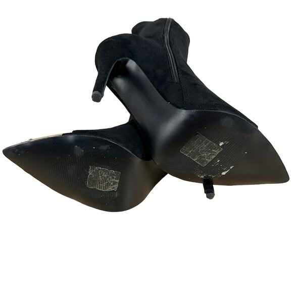 Azalea Wang High Society Rhinestone Black Pointed Toe *Missing Chain** Sz 6.5 - Picture 8 of 10